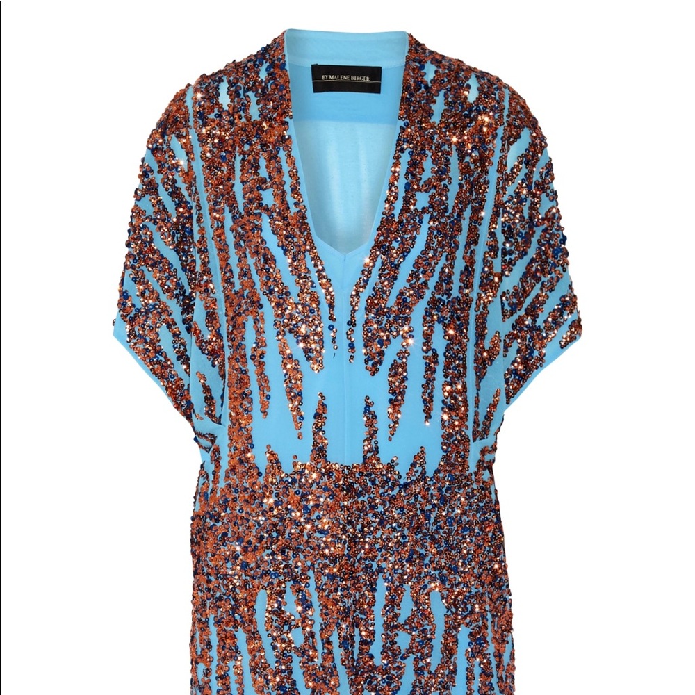 Malene Birger blue  sequins dress